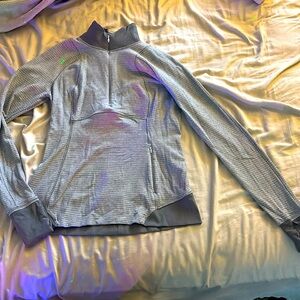 Grey lululemon zip up workout sweater lightweight/lightly worn